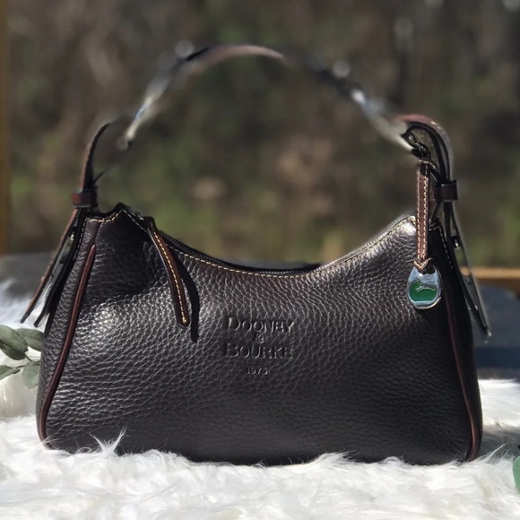 Dooney & Bourke Handbags - Dooney & Bourke Pebble Grain Brown Leather Purse